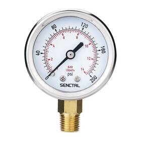 Y.5tdl04.0 Senctrl Y.5tdl04.0/200# 200 Psi Pressure Gauge 2 Inch Dial Size 1/4 Npt Lower Mount Waterproof Stainl