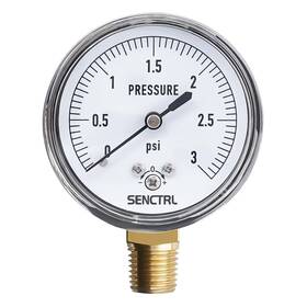 Ye.6fdl04.0 Senctrl Ye.6fdl04.0/3# 0-3 Psi Low Pressure Gauge Capsule 2-1/2 Inch Dial Size 1/4 Npt Lower M