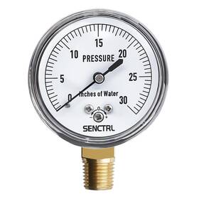 Ye.6fdl04.0 Senctrl Ye.6fdl04.0/30inwc 0-30 Inches Of Water Column Gauge Low Pressure Capsule 2-1/2 Inch Dial Si