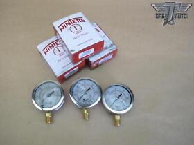 Pfq803 Set Of 3 Winters 2.5inch 1/4 Npt Btm Psi Pressure Gauge