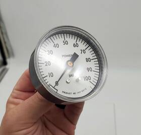 142-0312 Siemens Analog Pressure Gauge 2-1/2 Inch Face 0-100 Psi 1/8 Npt Connector