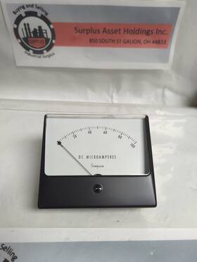 04490 Simpson Pressure Gauge 0-100 Dc Microamperes Pre-owned