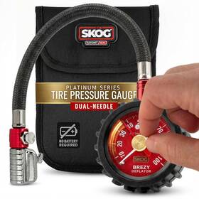 Cmpg100 SkÖ G Dual-needle Tire Pressure Gauge 100 Psi Leak-free Ratchetseal Patent