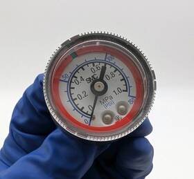 G46-p10-02-x30 Smc Pressure Gauge 42.5mm Dial 1 Mpa 150psi R1/4 Male Bspt