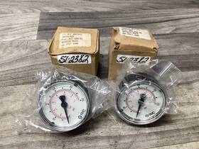 K50-bp0.7-n02ms Smc K50-bp0.7-n01ms Lot Of 2 Pressure Gauges Range 0-100psi 0-6.8 Bar #107n109