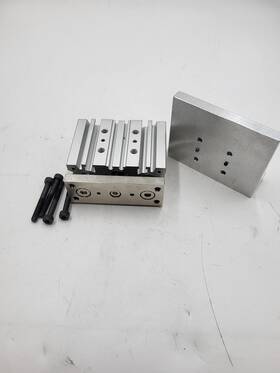 Mgpm20tn-20z Smc Guided Cylinder And Screw Down Aluminum Mounting Plate