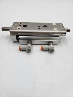 Mxq12a-30zg Smc Cylinder With Slide Table And Two As1201f Valves