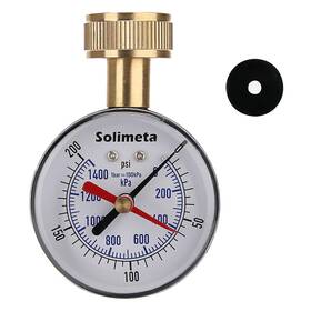 Solimeta 445051631613 2-1/2 Inch Water Pressure Test Gauge - 0-200 Psi/kpa 3/4 Female Hose Thread