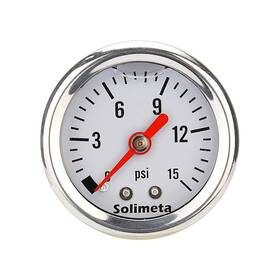 Solimeta 727196924599 1.5 Inch Dial Size Oil Filled Fuel Pressure Gauge 1/8 Npt Inline