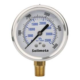 Solimeta 727196924667 2-1/2 Inch Dial Size Oil Filled Hydraulic Pressure Gauge 0-5000psi/kpa 3