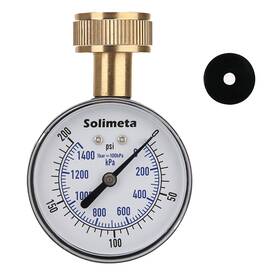 S11009 Solimeta 2-1/2 Inch Water Pressure Test Gauge 0-200 Psi 3/4 Female Hose Thread S11009 Solimeta 2-1/2 Inch Water Pressure Test Gauge 0-200 Psi 3/4 Female Hose Thread