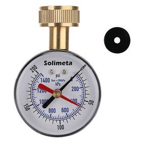 S11014 Solimeta 2-1/2 Inch Water Pressure Test Gauge 0-200 Psi/kpa 3/4 Female Hose Th
