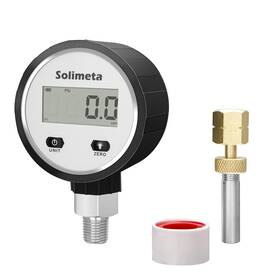 S11029 Solimeta Digital Pressure Gauge 2-1/2 Inch Dial Size 1/4 Npt Lower Mount 0-100 Psi Wi