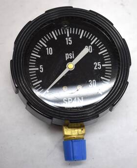02-1608-x Span Industrial Pressure Gauge 0-30 Psi 3 Inch Face Male Fitting