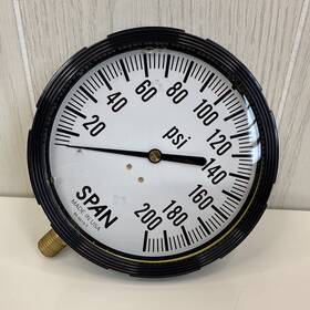 05-0013-t Span Liquid Filled Pressure Gauge 0-200 Psi 1/4 Inch Mnpt 4 1/2 Face