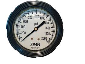 400r44 Span Industrial Pressure Gauge To 2000 Psi 2 1/2 In Dial Size Mnpt A