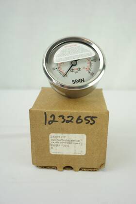8992881-0010 Span 233.53 Pressure Gauge 2.5 Inch 300psi 1/4 Npt Center Mount New