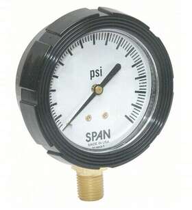 Lfs-210-7500-g-cert Span Industrial Ind. Pressure Gauge Liquid Fill 7500 Psi 2-1/2 Inch Dial