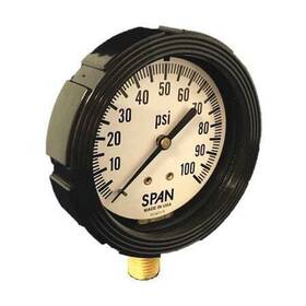 Lfs-224-6000-g Span Pressure Gauge To 6000 Psi 1/4 In Mnpt Black