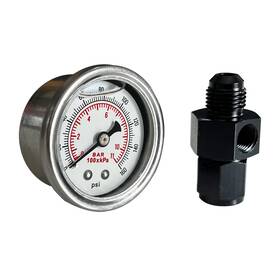 Rsc191sl5 Sreuoil Universal Fuel Pressure Regulator Gauge Liquid Filled 0-160 Psi 0-11 Bar Oil