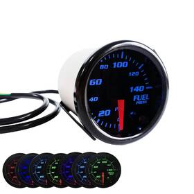 Rsc393 Sreuoil 2-1/16 Inch 52mm Fuel Press Gauge Tinted 7 Color 0-140 Psi Pressure Ki