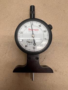 644-441 Starrett Dial Indicator Depth Gauge With Base