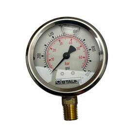 Stauff Spg-063-01000-5-s-n04 Hydraulic Pressure Gauge 0-1000 Psi 63mm Npt