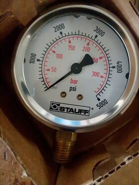 Spg-063-05000-5-9 Stauff Stna50629 Fluid Pressure Gauge 5000 Psi