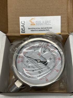 30inhg-150 Stellar Ste500-1 4 Inch Ammonia Gauge -30inhg-150 Psi 316 Ss Tube And Socket 1/4 Npt
