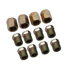 Ssa-11352 Strendier 12pcs 7/16 Inch -24 Threads Brass Brake Line Fittings Kit For 1/4 Tube