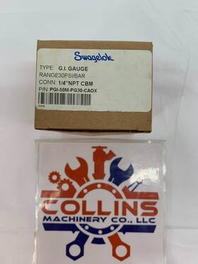 Pgi-50m-pg30-caox Swagelok 1/4 Inch Npt Cbm 0-30psi G.i. Pressure Gauge