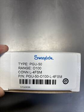 Pgu-50-o100-l-4fsm Swagelok Pressure Gauge To 100 Psi