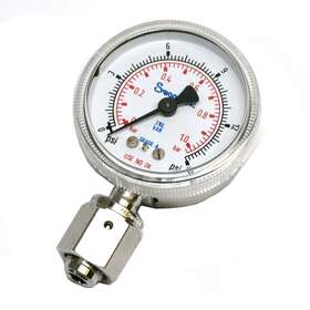 Pgu-50-p15-l-4fsf Swagelok Uhp Pressure Gauge 50mm 0-15psi 0-1bar 2 Inch White Ss