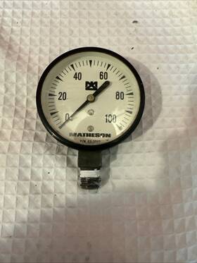 63-3112 The Matheson Co. Gas Air Pressure Gauge 0-100 Psi