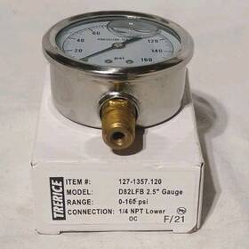 127-1357.120 Trerice 2.5 Inch Gauge 160 Psi 1/4 Npt New In Box