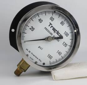 500xb4502la160 Trerice Industrial Pressure Gauge To 160 Psi 1/4npt Bottom