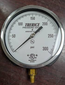500xb6002la300 Trerice 500xb6002la30 6 Inch 1/4 Npt Gauge 500xb 0-300 Psi