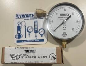 600cb4502la090 Trerice Pressure Gauge 0-30psi 1/4 Npt