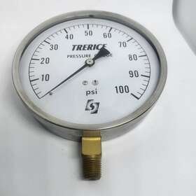 620b-45-02-l-a-120 Trerice Stainless Steel Pressure Gauge 1/4 Inch Npt 4.5 - 0-100 Psi New Old Stock