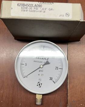 620b4502la090 Trerice 620b4502la90 / 4.5 Inch Dial Pressure Guage 0-30 Psi 1/4 Npt New