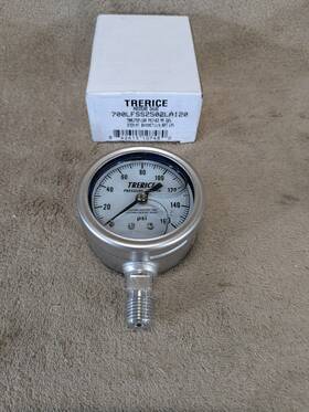 700lfss2502la120 Trerice 700ss4002la120 4 Inch Gauge 0-160psi 1/4 Npt Lower Oc 700ss Stainless