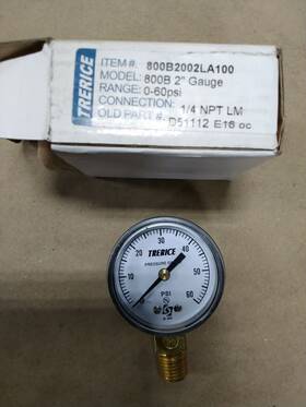 800b2002la100 Trerice Gauge 0-60 Psi 2 Inch Dia. E41