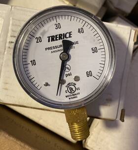 800b2502la100 Trerice 800b4002la080 / 2.5 Inch Dial Pressure Gauge 0-60 Psi 1/4 Npt New