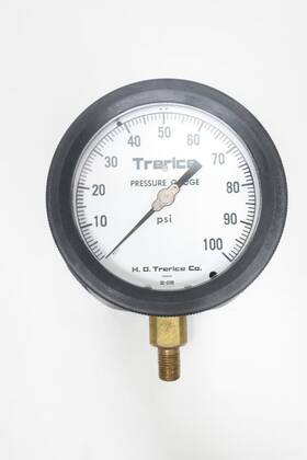 D09013 Trerice 450b Pressure Gauge 4-1/2in 1/4in Npt 0-100psi