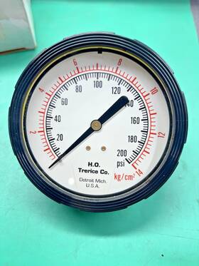 800lfb-6208207 Trerice D464251 Pressure Gauge With Brackets 3.5 Inch 200psi Ships Free