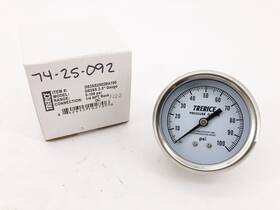 D83ss2502ba100 Trerice New Pressure Gauge D83ss 2.5 Inch -100psi 1/4 Npt Back