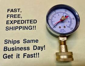 15-028100 Triple S Water Pressure Test Gauge With Memory 0-100psi Free Same Day Expedited Shipping