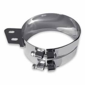 Tcla-103 Trux Accessories Exhaust-clamp-10in Chrome Plated Stainless Steel-angled Mounting Plate
