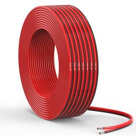 18-2-100 Tzmoik 18 Gauge 2 Conductor 100ft Red Black Silicone Parallel Oxygen Free Tinned Cop
