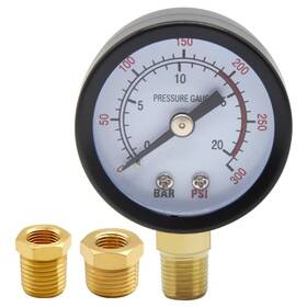 0zm-ids-00522 Uenede Pressure Gauge 0300psi 11/2 Inch Dial 1/8 Npt Male Brass Bottom